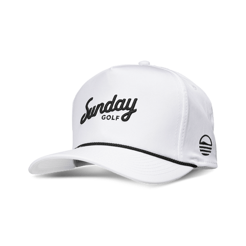 Sunday Golf Rope Hat | White & black